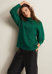 Hannah Green Ribbed Jumper - Green