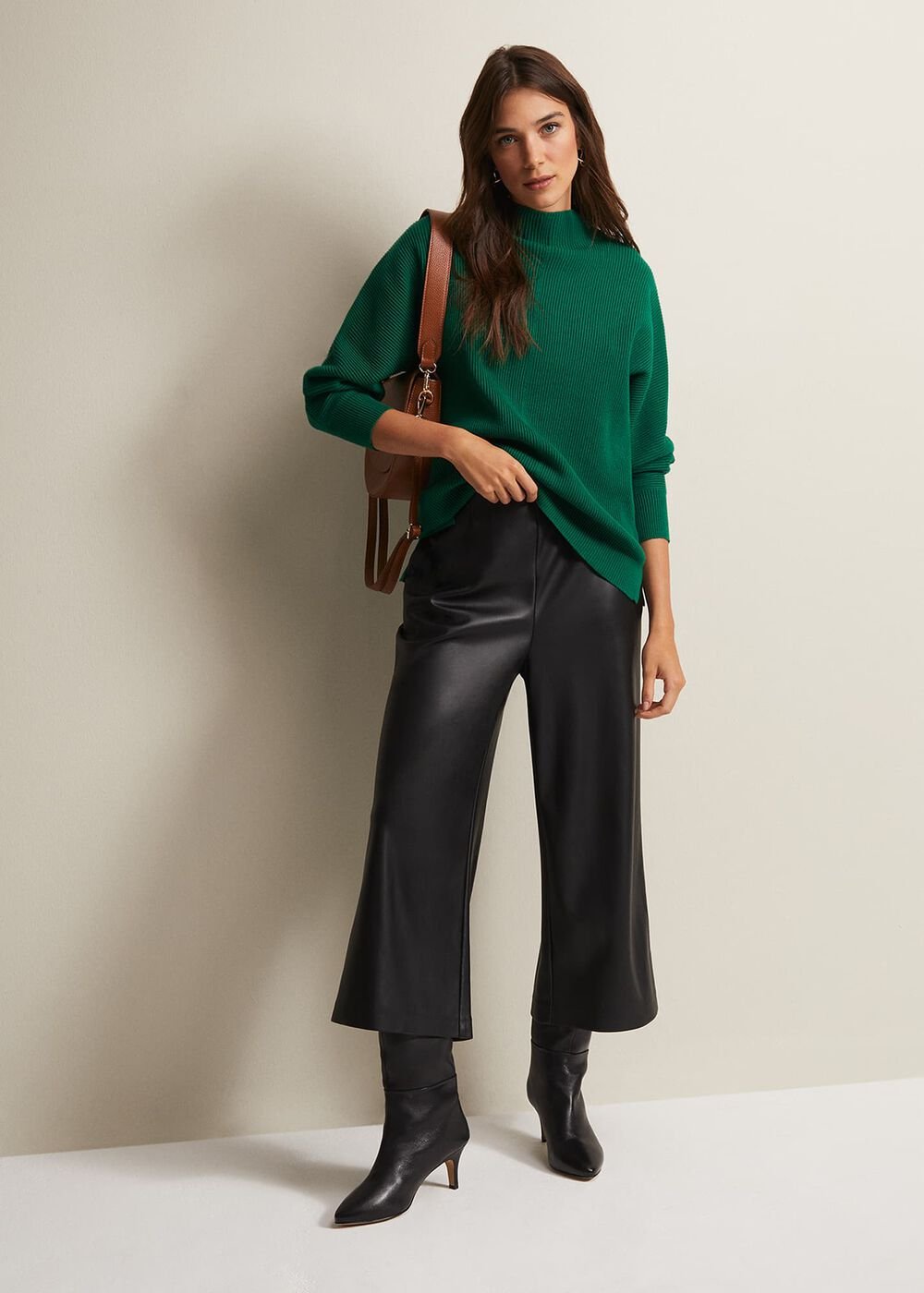 Hannah Green Ribbed Jumper - Green