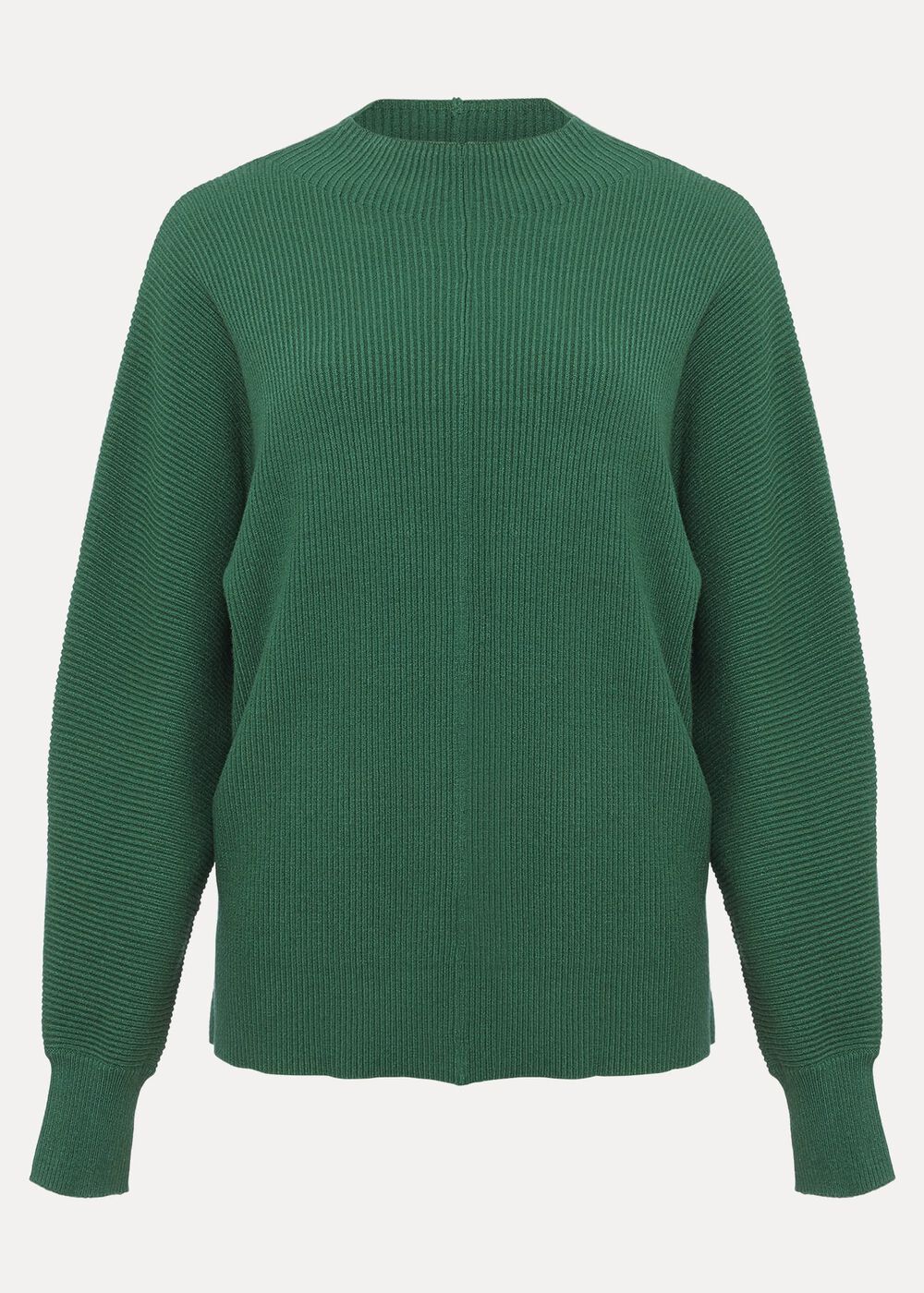 Hannah Green Ribbed Jumper - Green