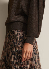 Annalise Lurex Batwing Jumper - Bronze