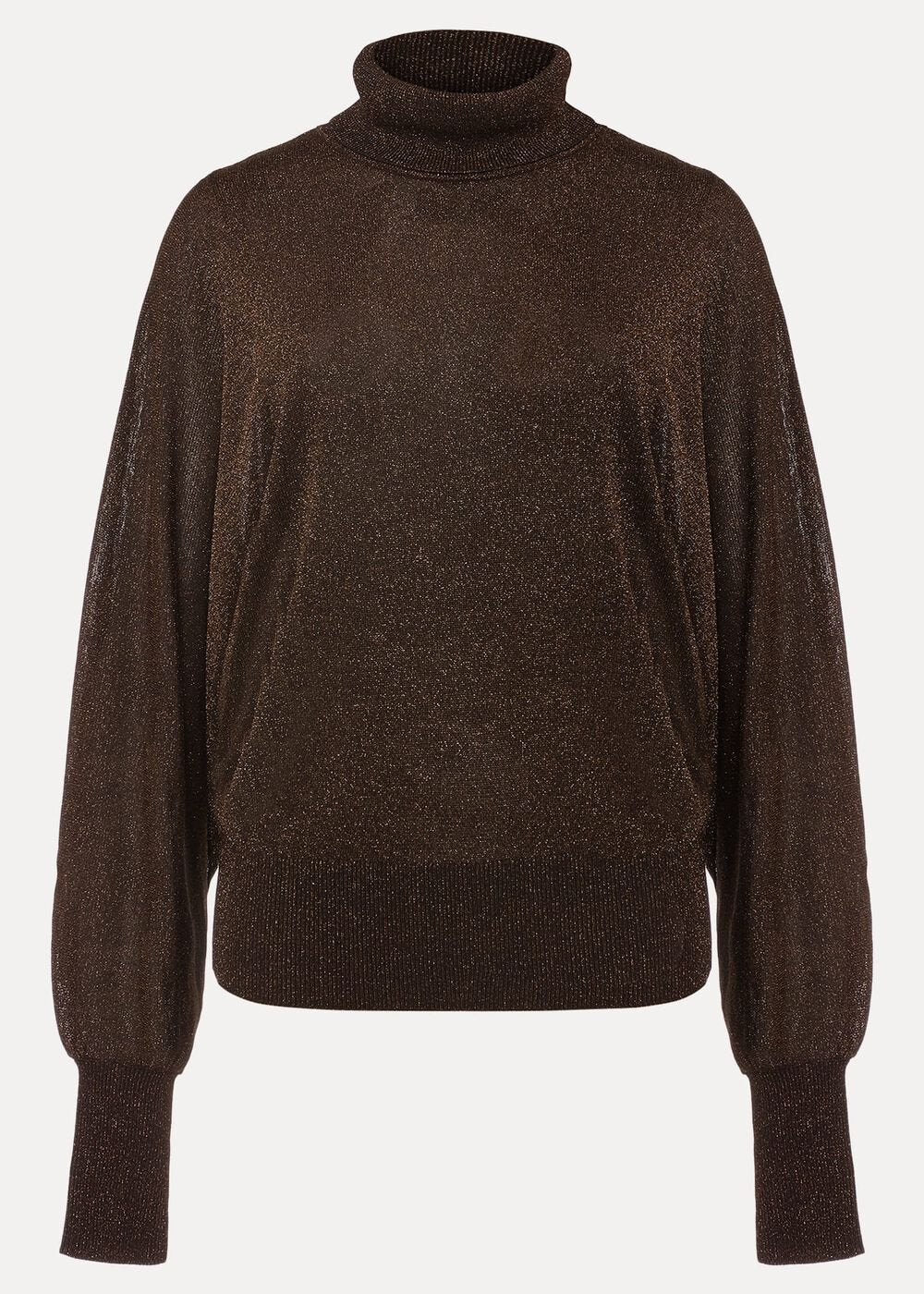 Annalise Lurex Batwing Jumper - Bronze