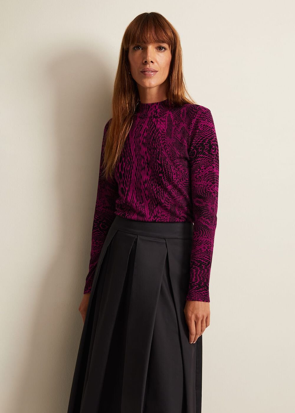 Livetta Snake Print Top - Purple