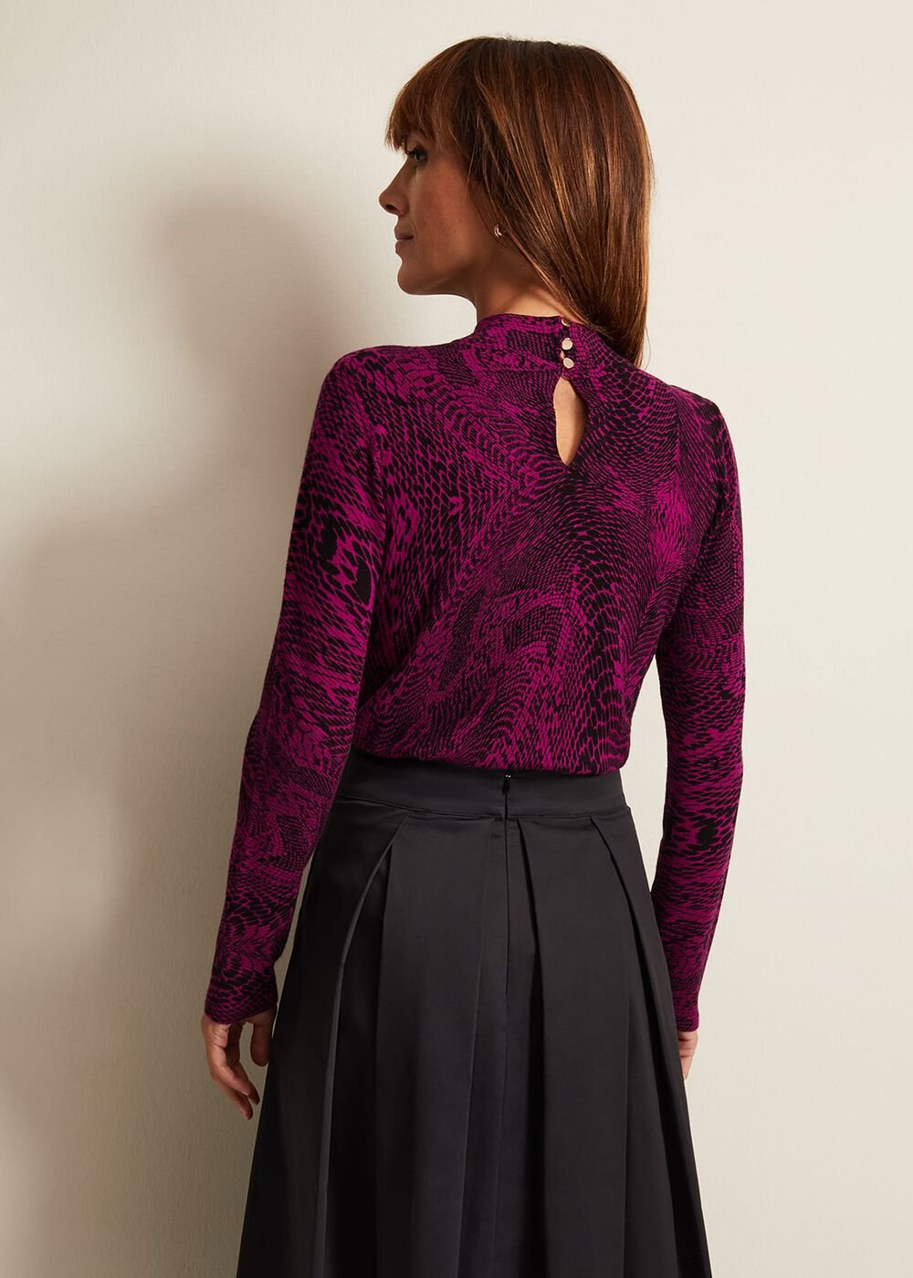 Livetta Snake Print Top - Purple