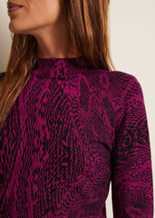 Livetta Snake Print Top - Purple
