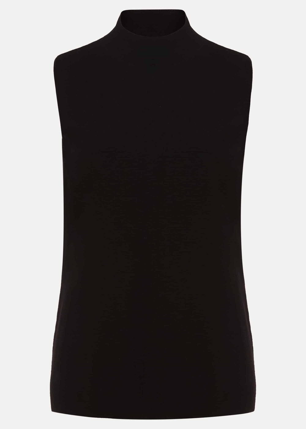 Miley Sleevless Funnel Neck Tank - Black