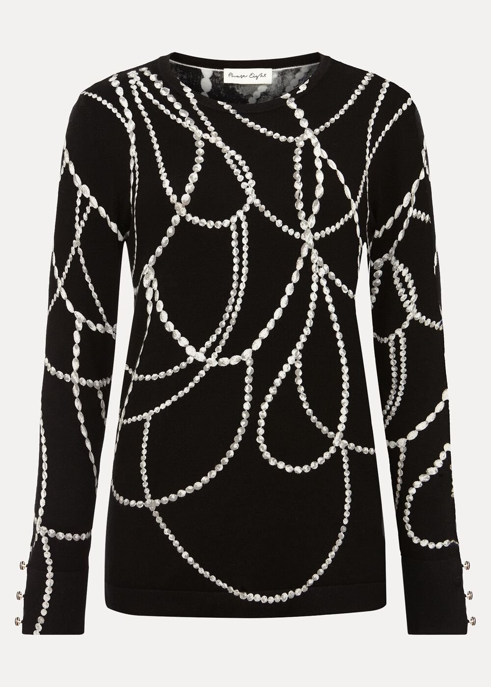 Jaelyn Pearl Print Jumper - Black