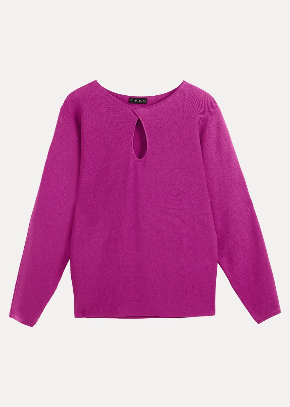 Letina Slinky Keyhole Knit Jumper - Purple