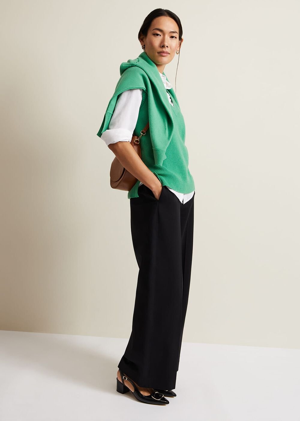 Marianna V Neck Tank - Green