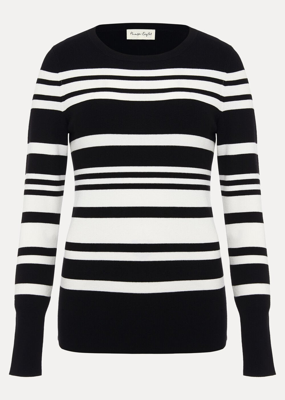 Serena Stripe Jumper - Black/White