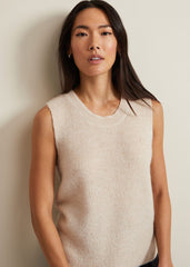 Daniella Mohair Knitted Tank - Stone