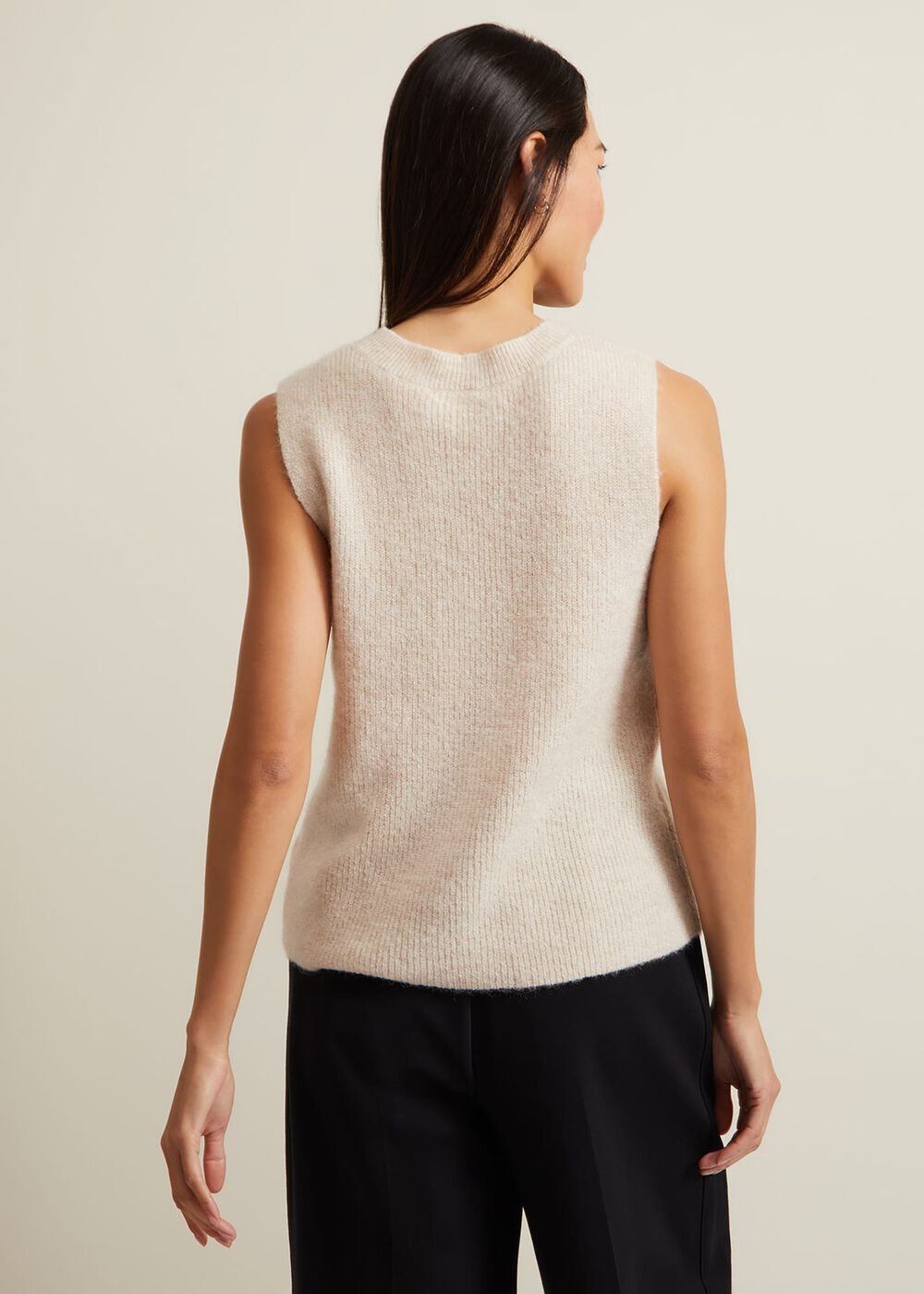 Daniella Mohair Knitted Tank - Stone