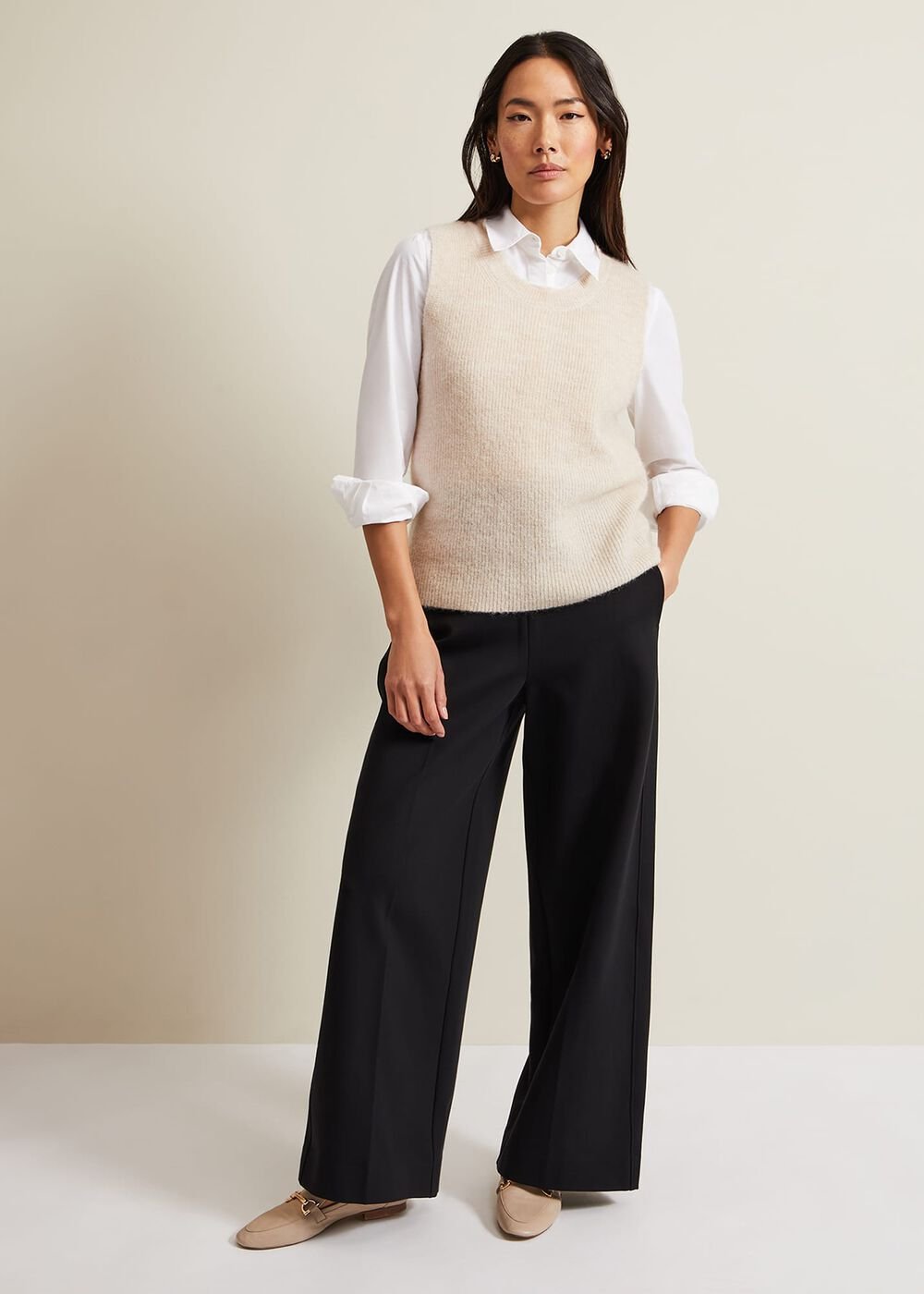 Daniella Mohair Knitted Tank - Stone