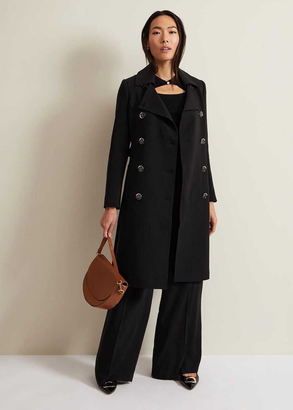 Becki Cut Out Collar Jumper - Black
