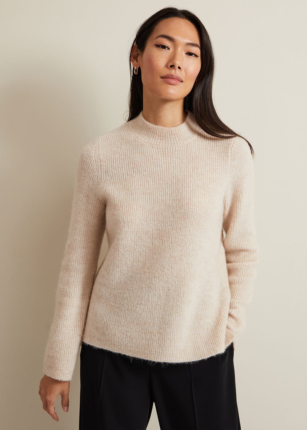 Connie Mohair Blend Jumper - Stone