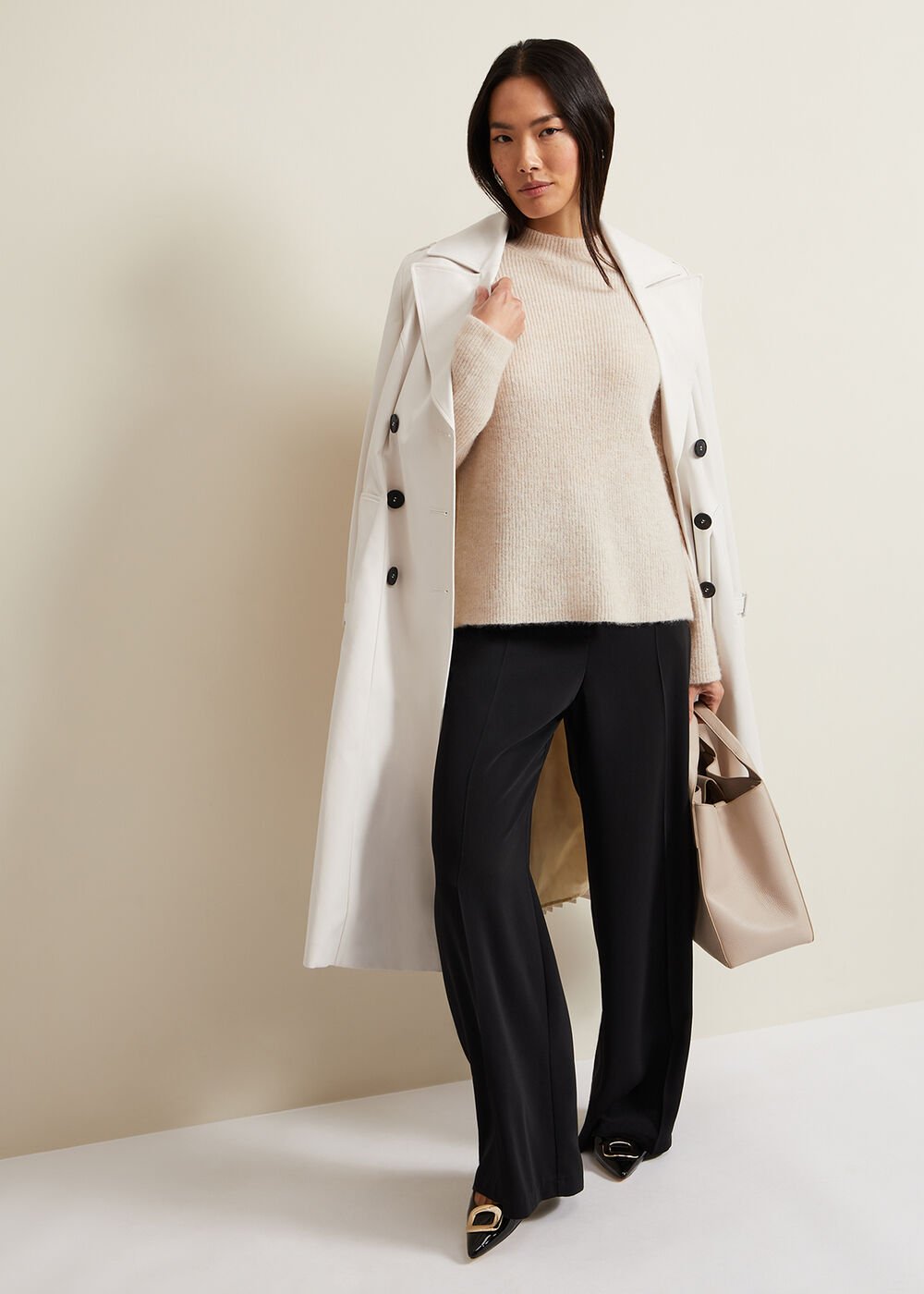 Connie Mohair Blend Jumper - Stone