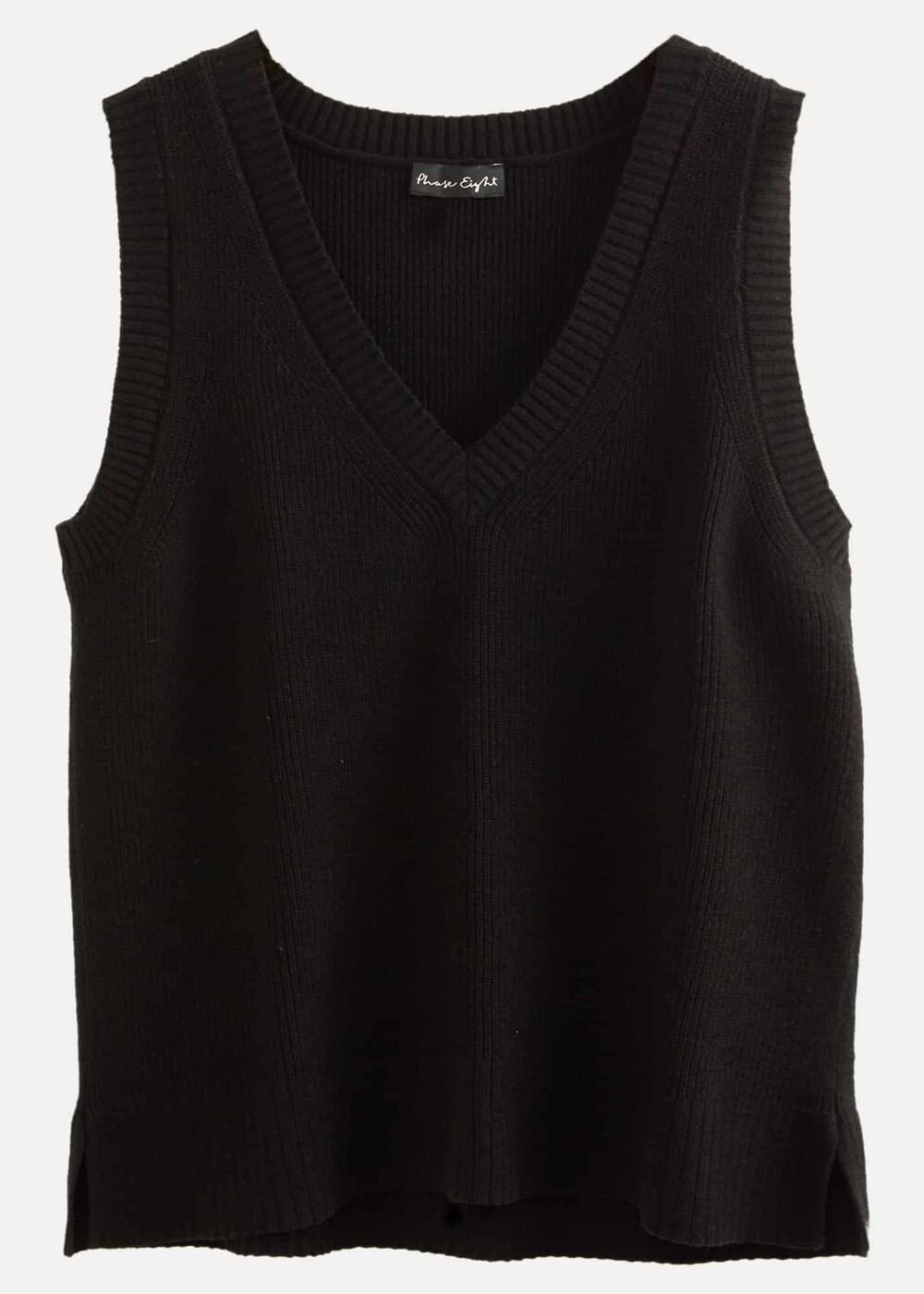 Marianna V Neck Tank - Black