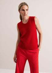 Daniella Mohair Knitted Tank - Red