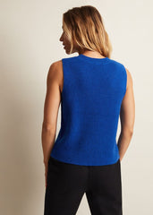 Daniella Mohair Knitted Tank - Blue