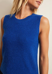 Daniella Mohair Knitted Tank - Blue