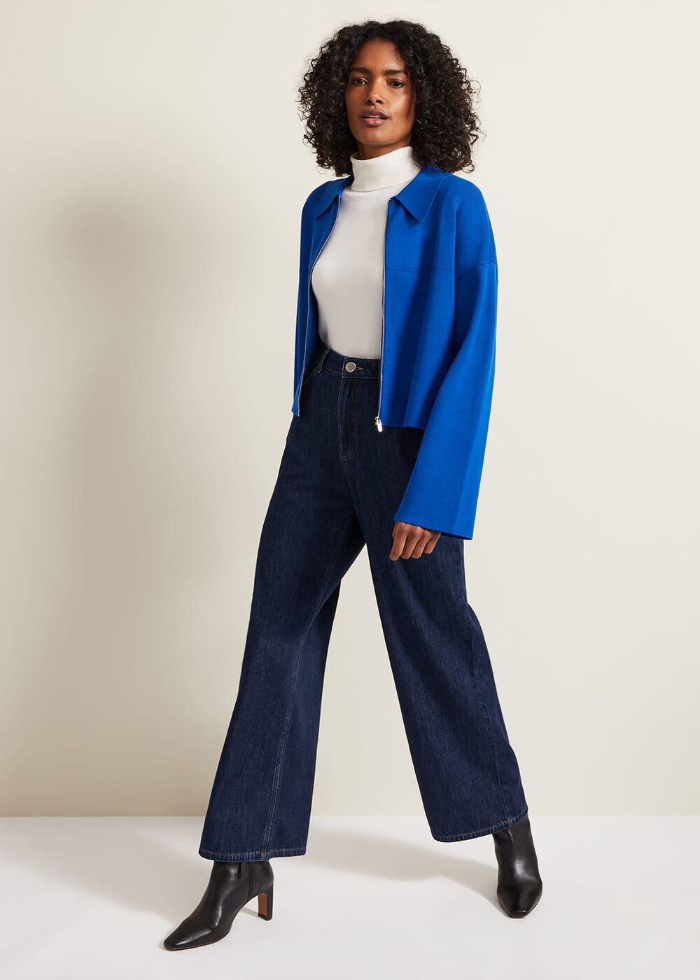 Maisie Zip Jacket - Cobalt