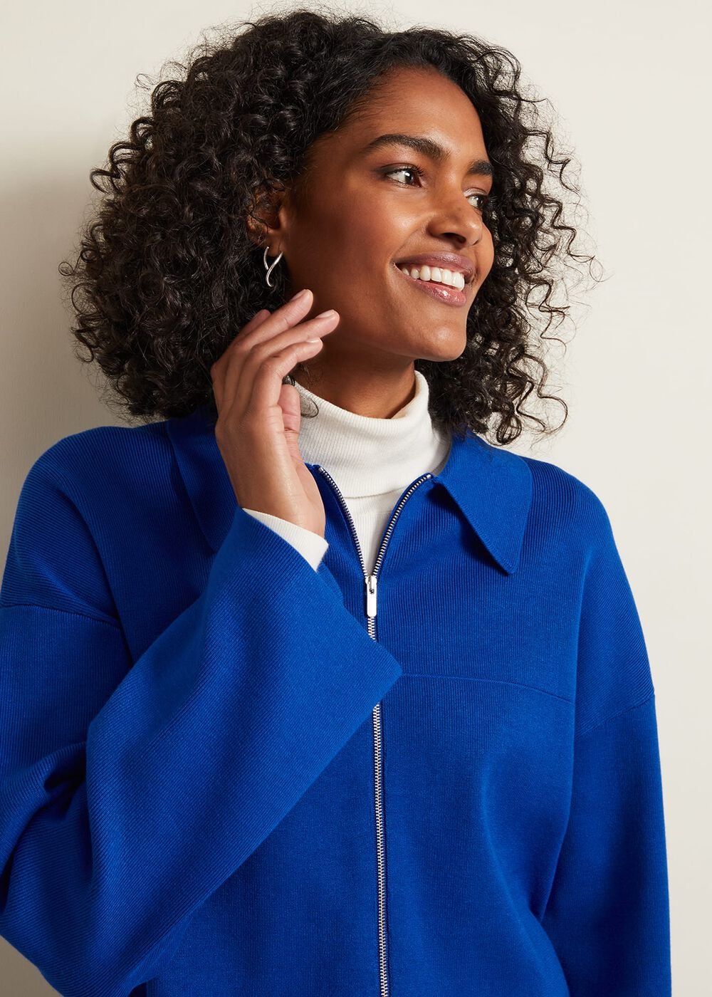 Maisie Zip Jacket - Cobalt