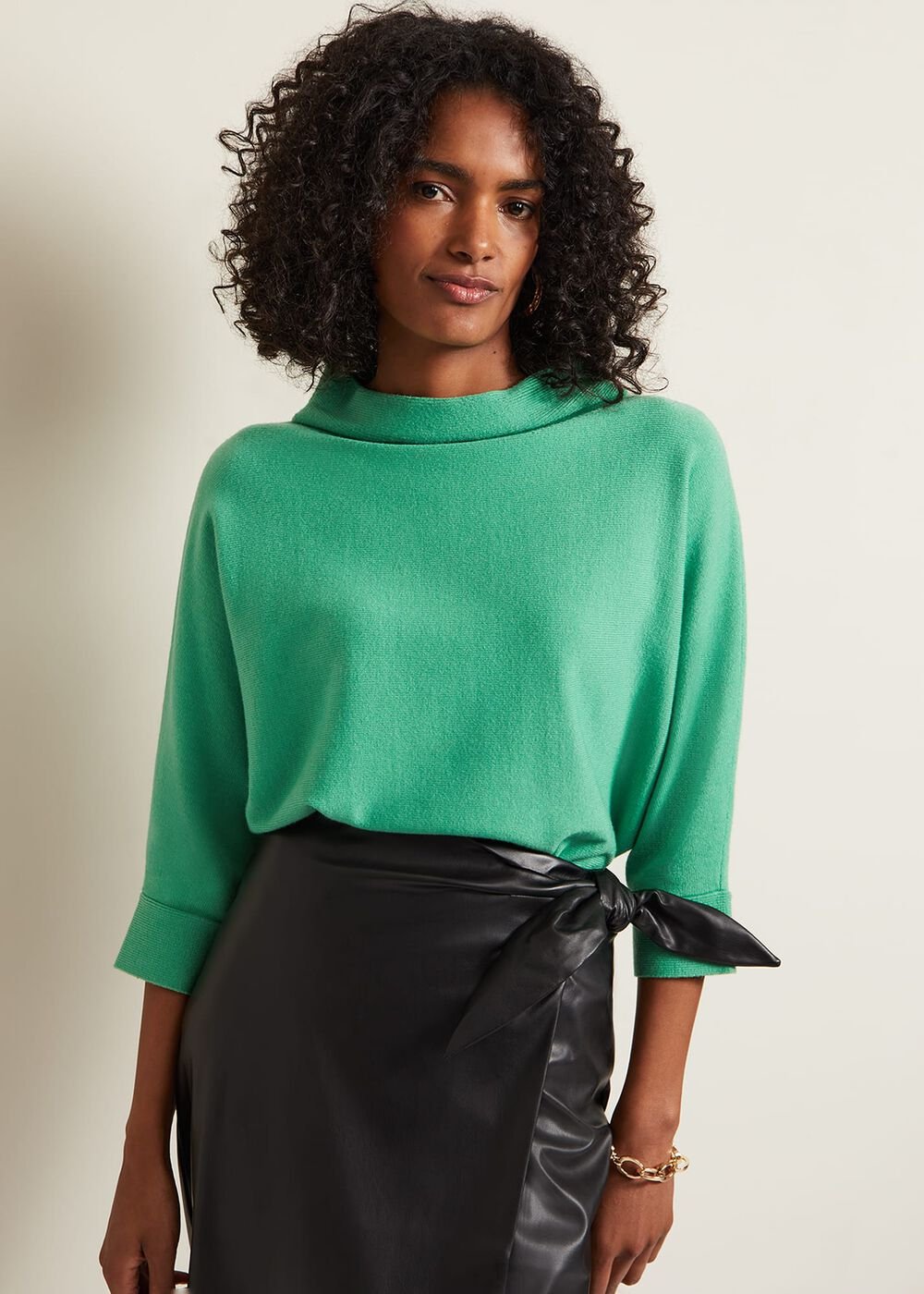 Salima Funnel Jumper - Green