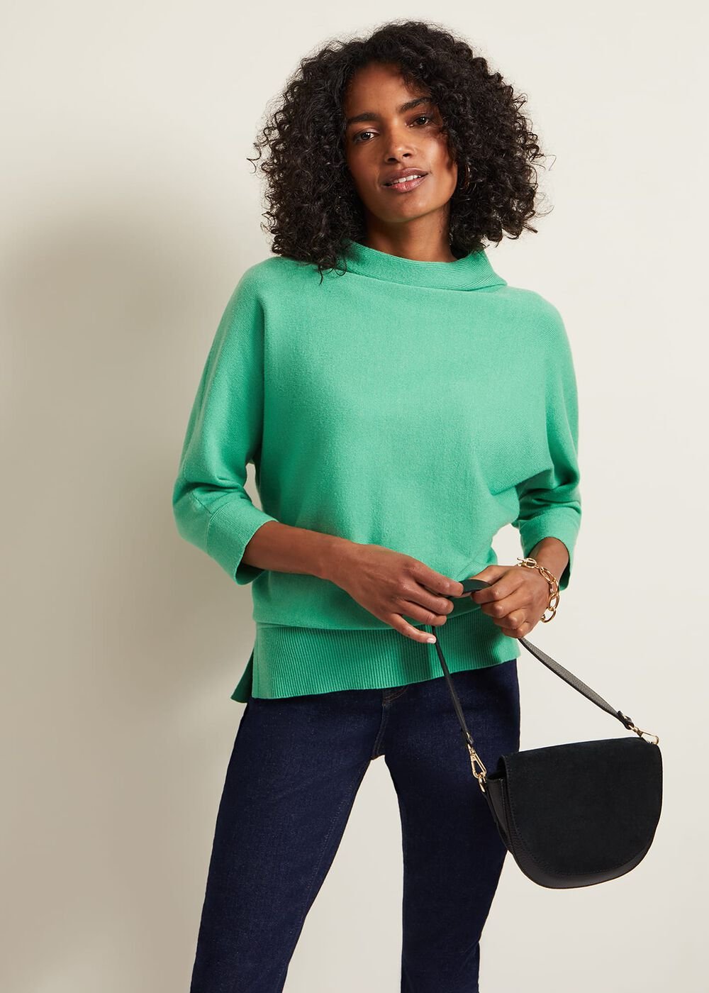 Salima Funnel Jumper - Green
