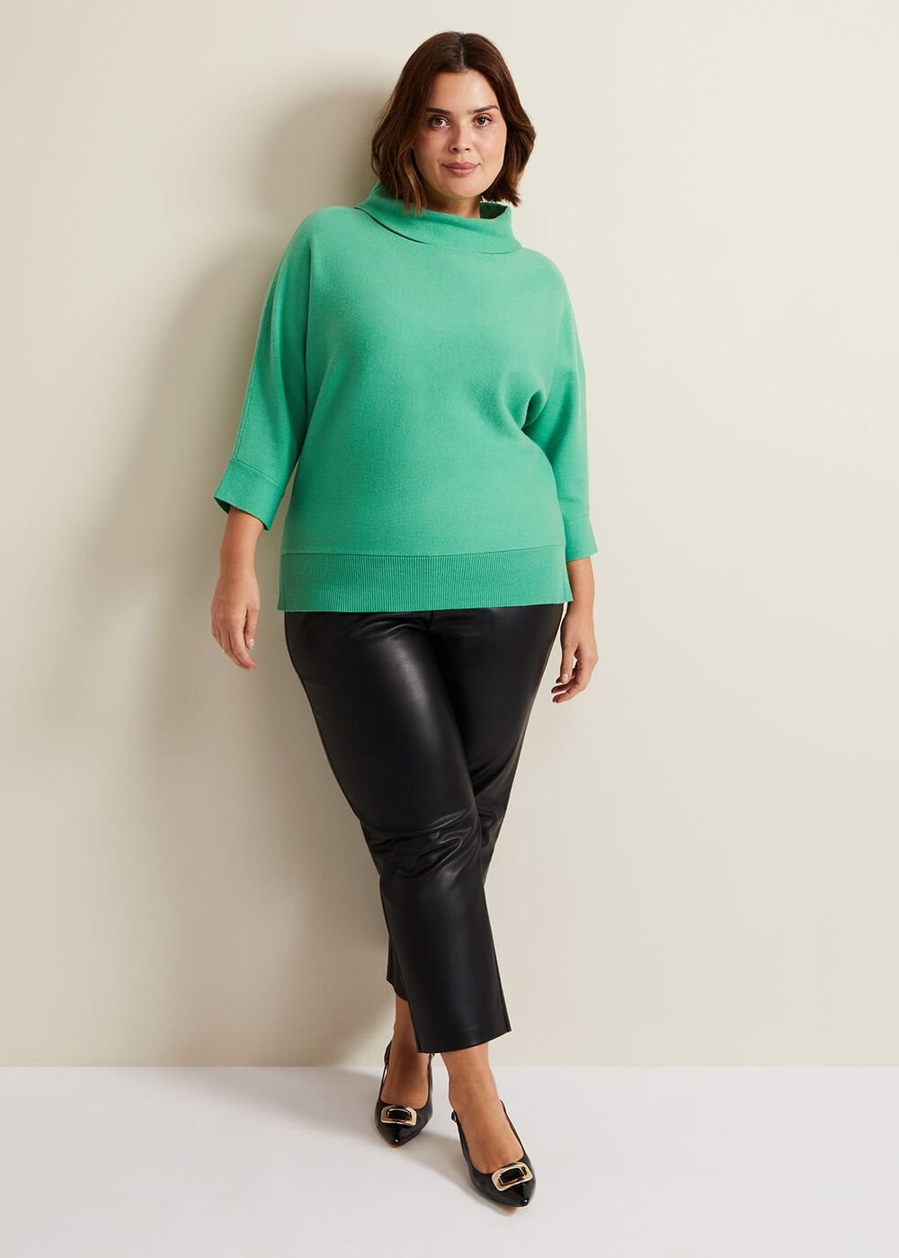 Salima Funnel Jumper - Green
