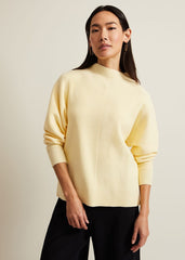 Hannah Funnel Neck Jumper - Yellow