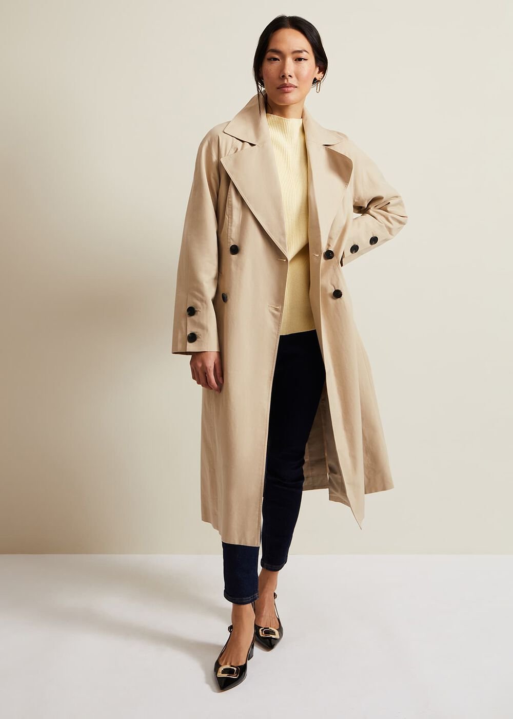Hannah Funnel Neck Jumper - Yellow