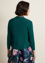 Salma Flare Hem Knitted Jacket - Green