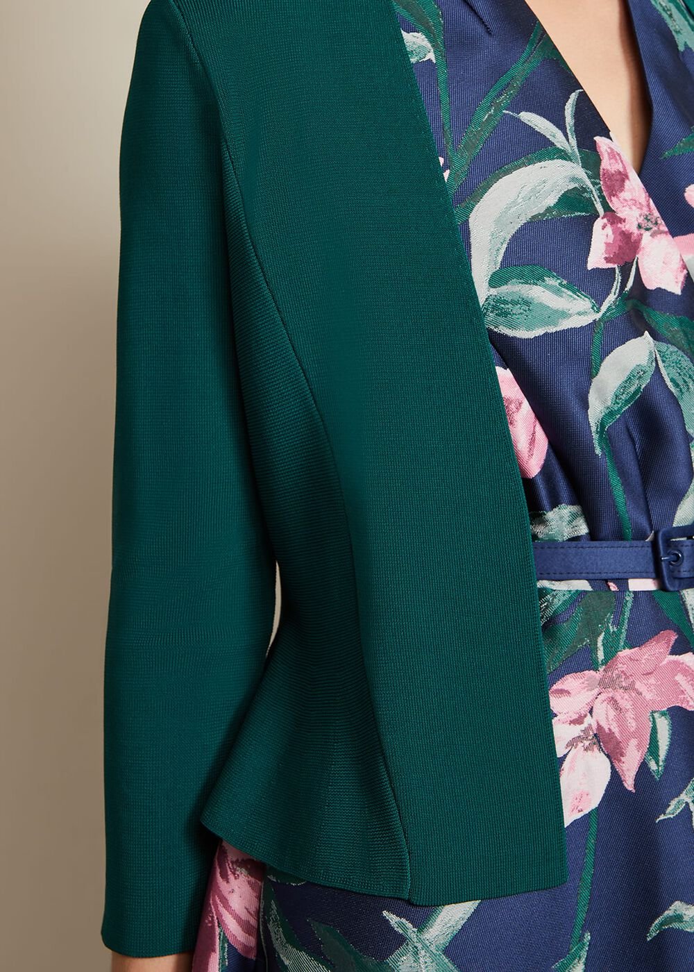 Salma Flare Hem Knitted Jacket - Green