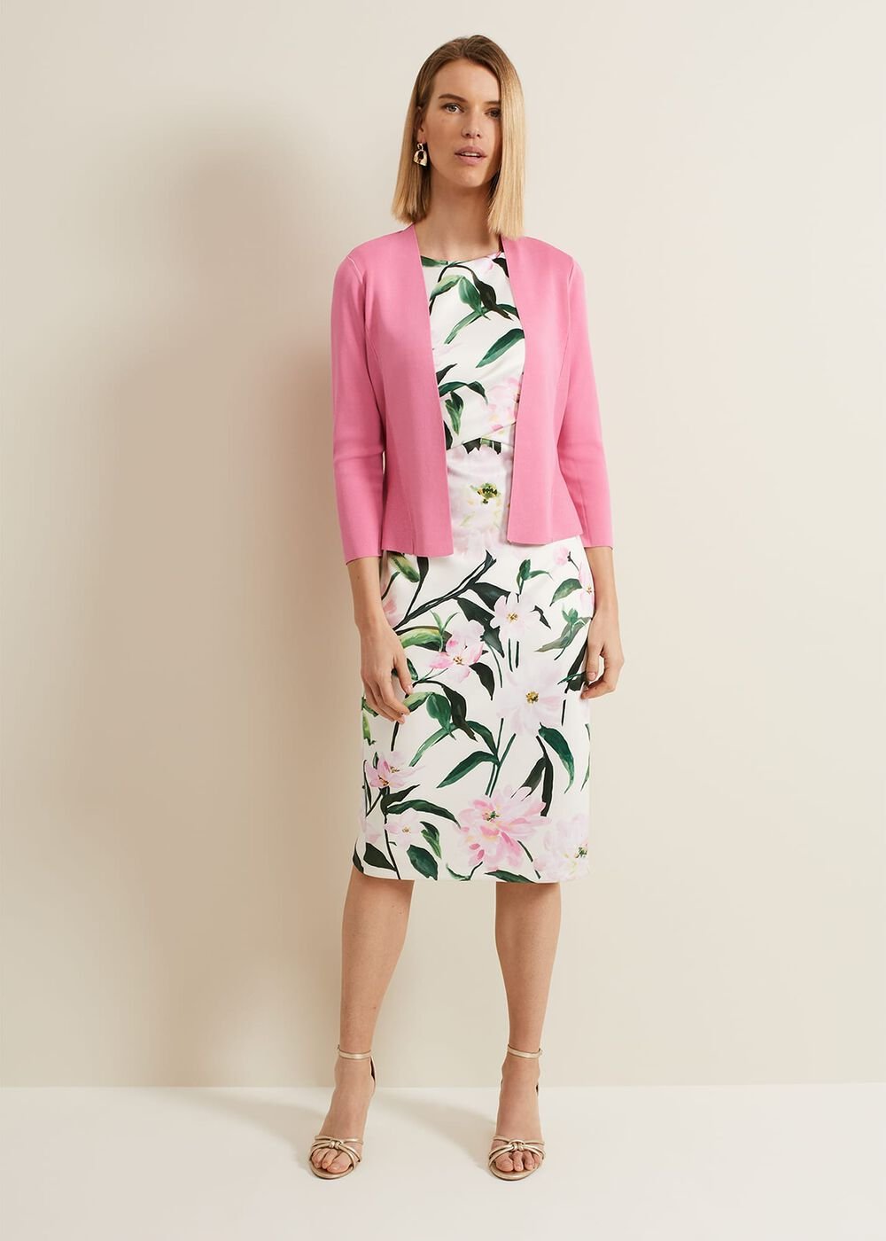 Salma Flared Hem Jacket - Pink