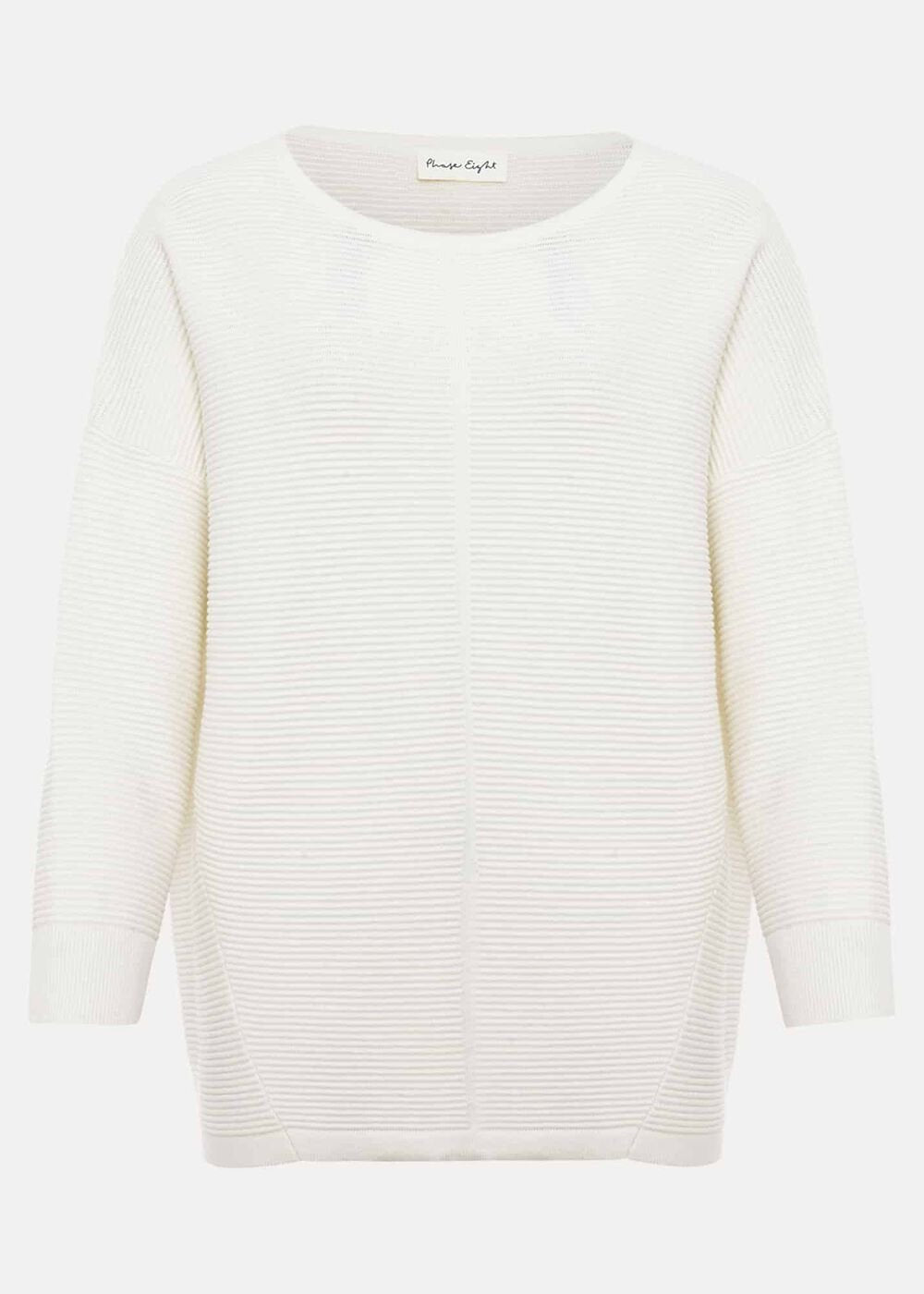 Nellie Ripple Stitch Jumper - Ivory