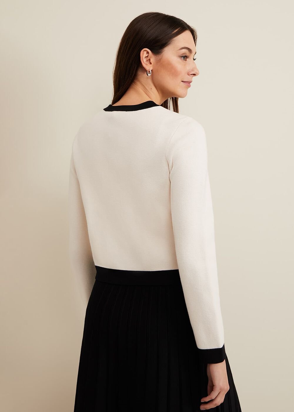 Libby Knit Jacket - Black/Ivory