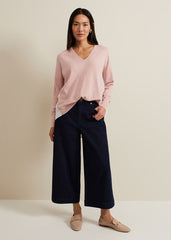 Kienna Woven Back Knit - Pink