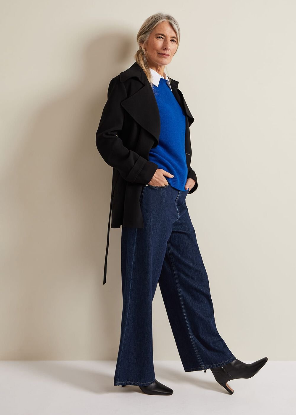 Grace Sleeveless Tabard Top - Cobalt