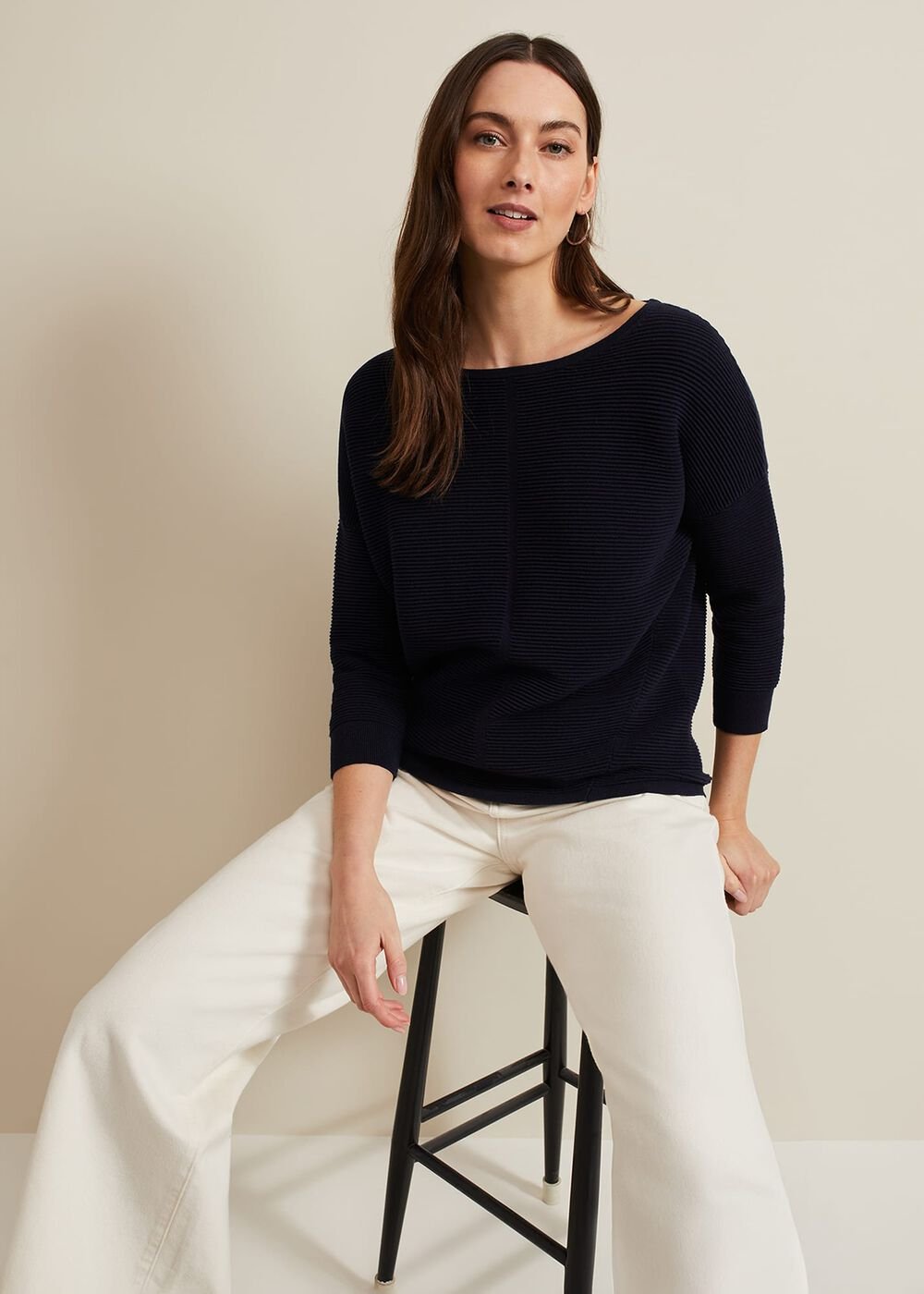 Nellie Ripple Jumper - Navy