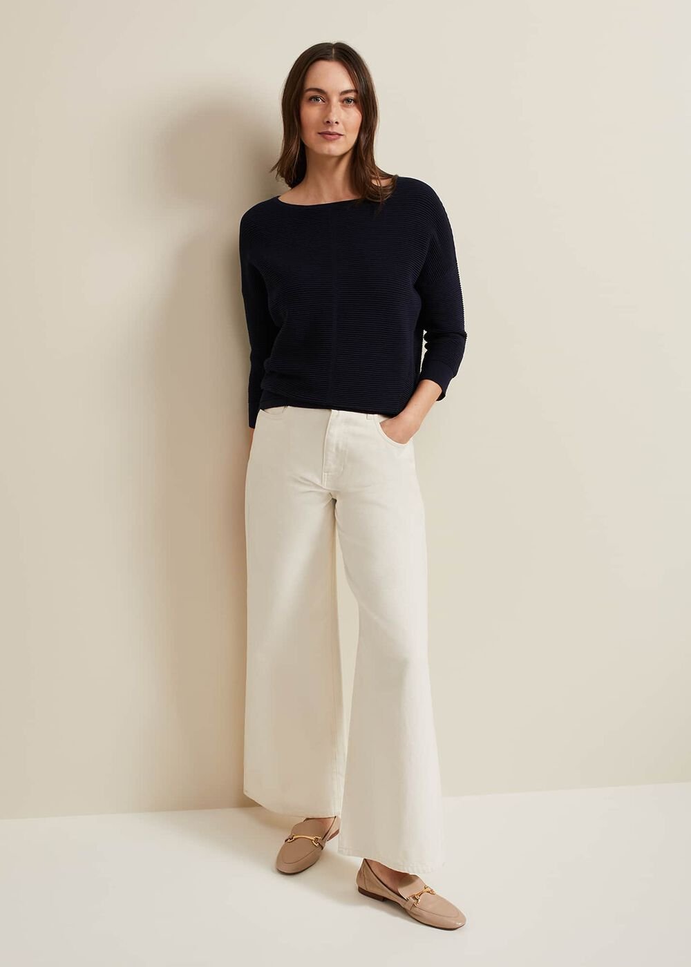 Nellie Ripple Jumper - Navy