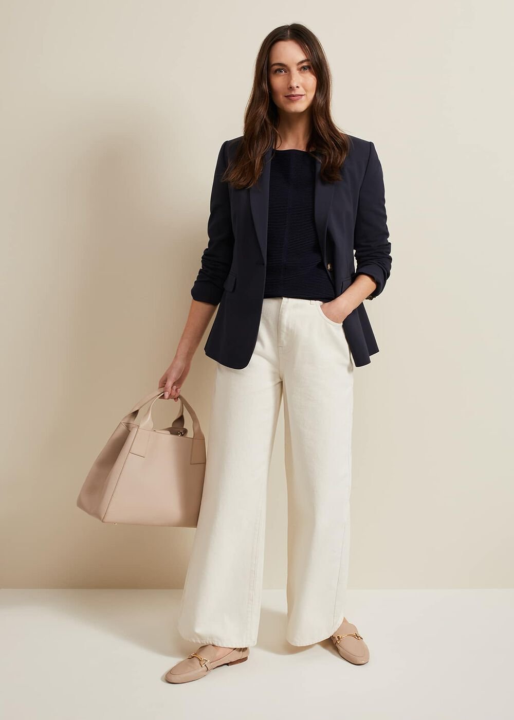 Nellie Ripple Jumper - Navy