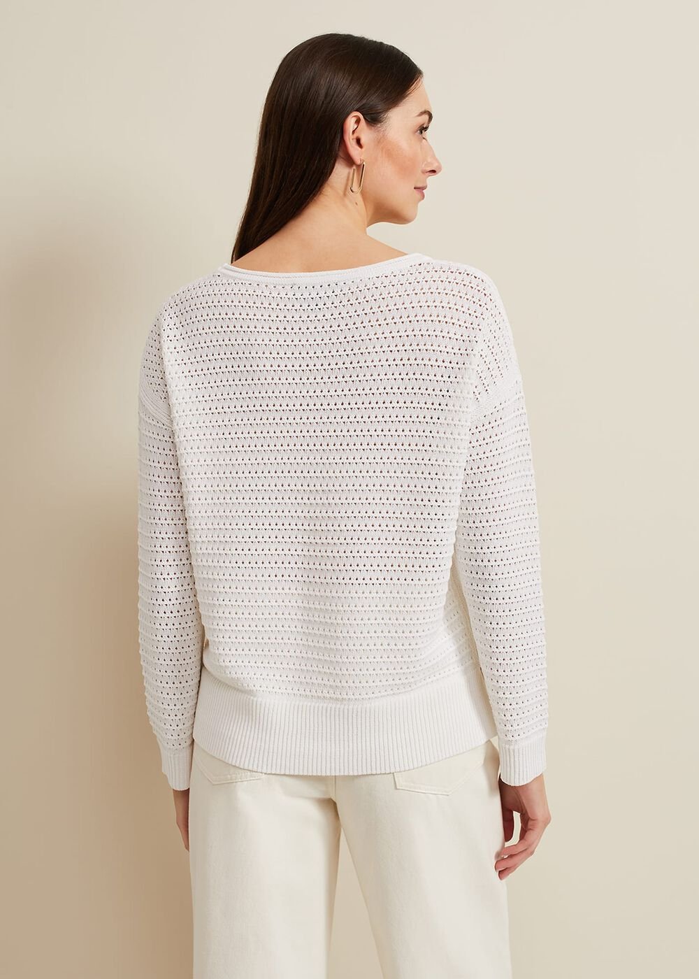 Annie Textured Jumper - Ivory