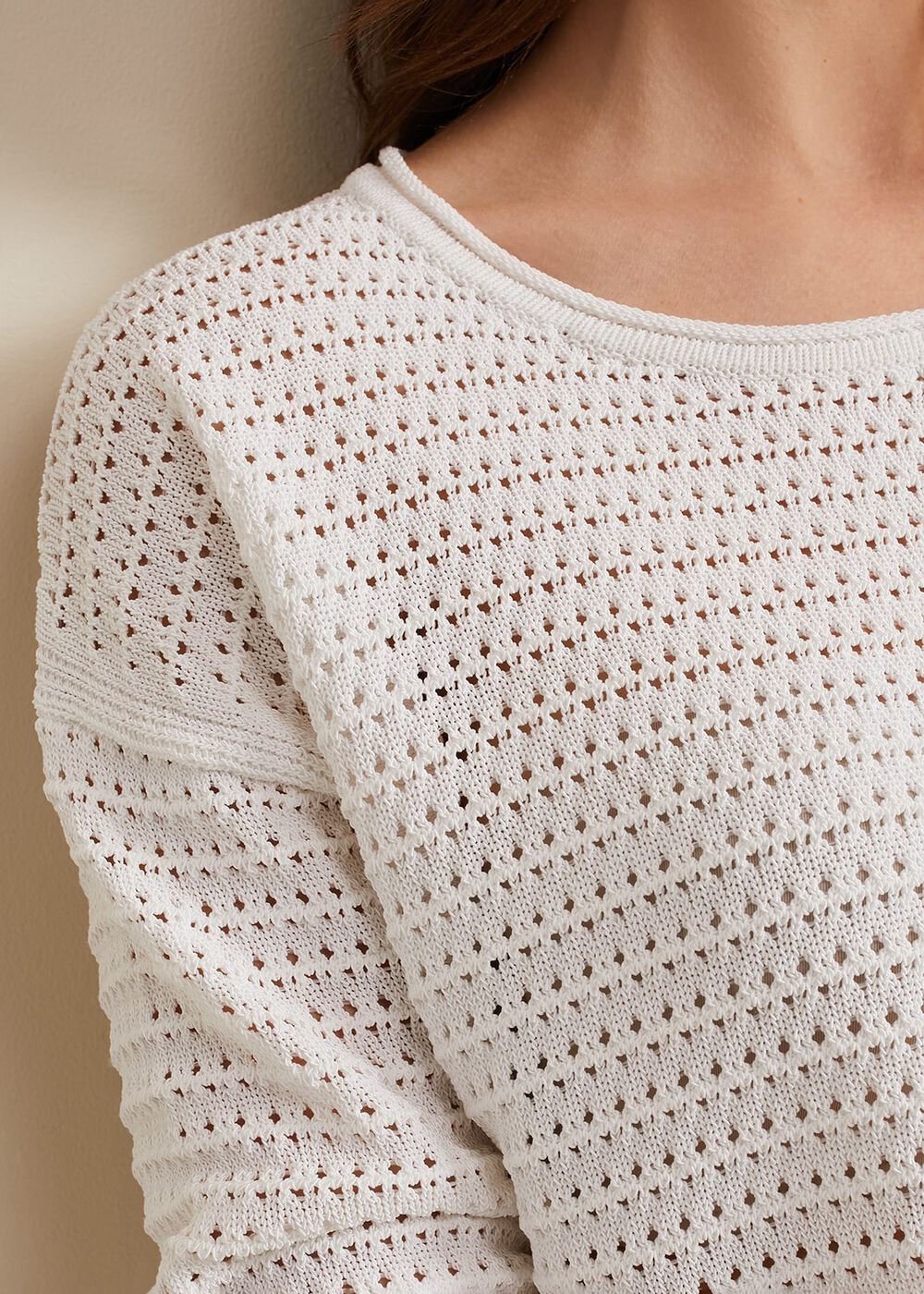 Annie Textured Jumper - Ivory