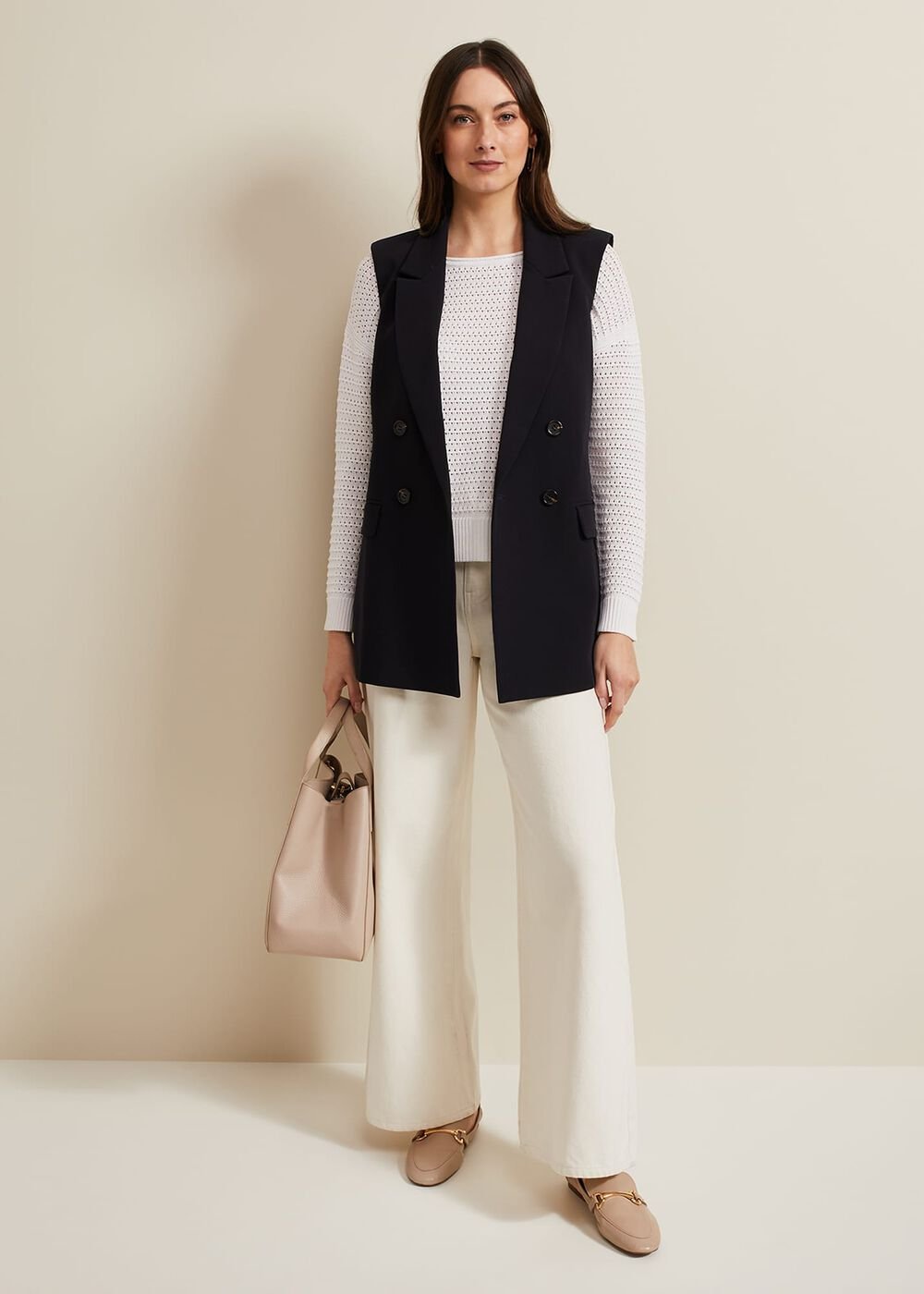 Annie Textured Jumper - Ivory