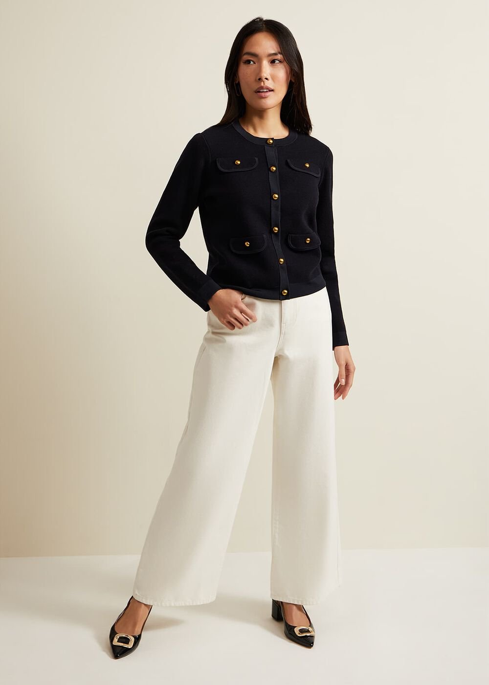 Libby Knitted Jacket - Navy