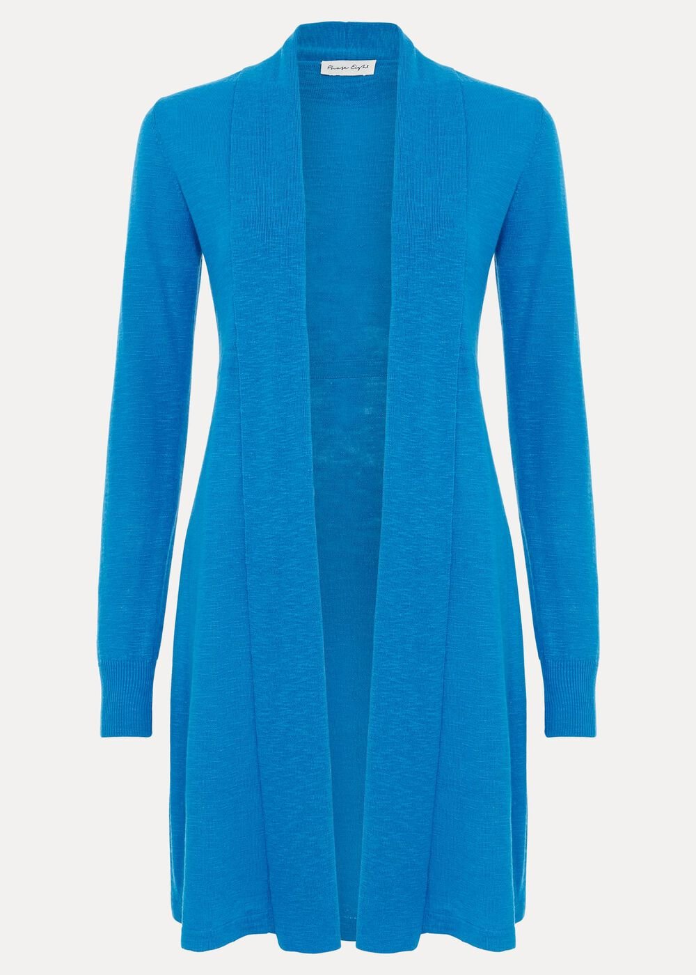 Louise Linen Longline Cardigan - Blue