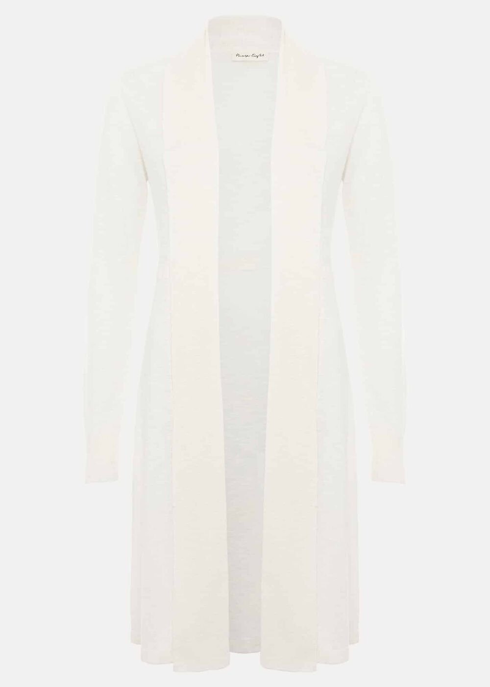 Louise Linen Longline Cardigan - Ivory