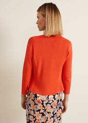 Salma Flare Hem Knitted Jacket - Orange