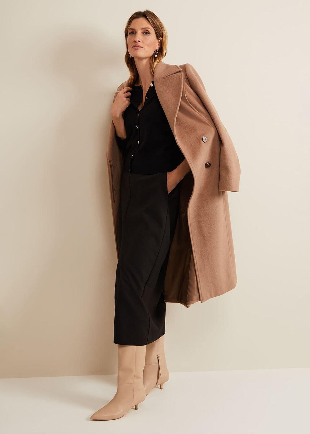 Robin Button Through Cardigan - Black