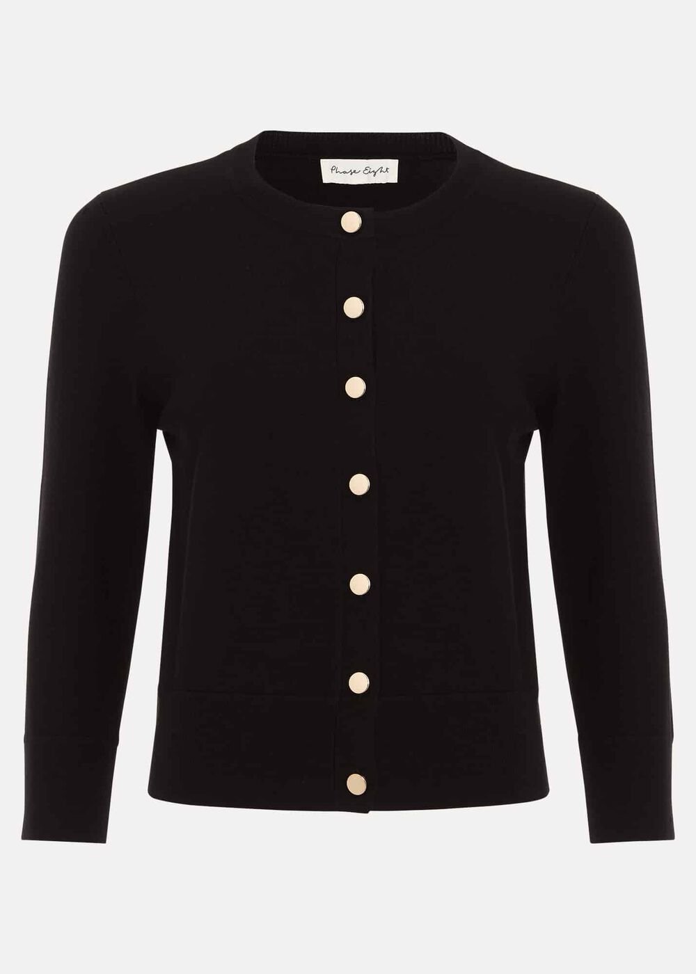 Robin Button Through Cardigan - Black