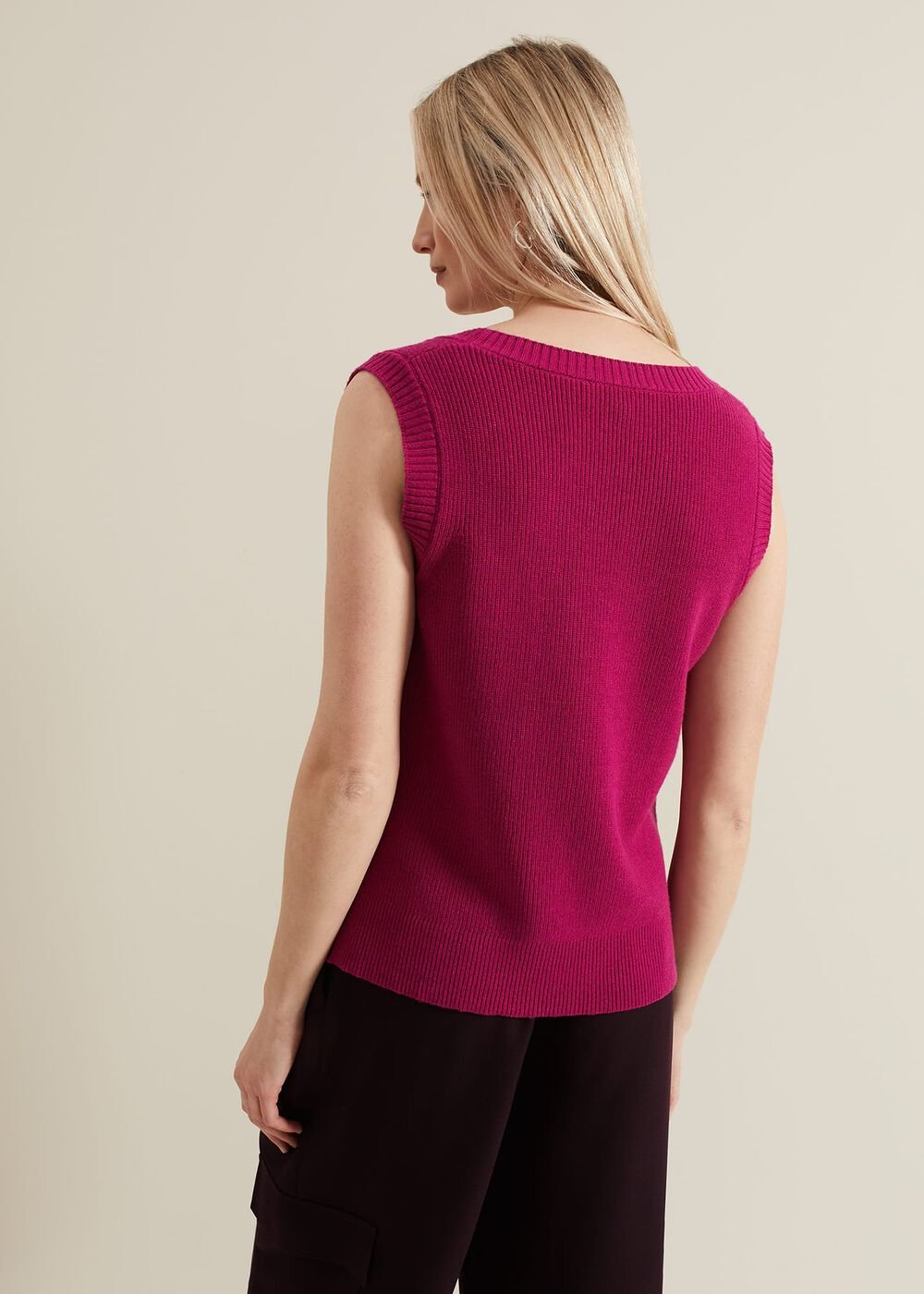 Marianna V Neck Tank - Purple